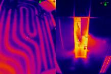 左圖：地暖管線檢測，右圖：空調(diào)出風(fēng)口檢測